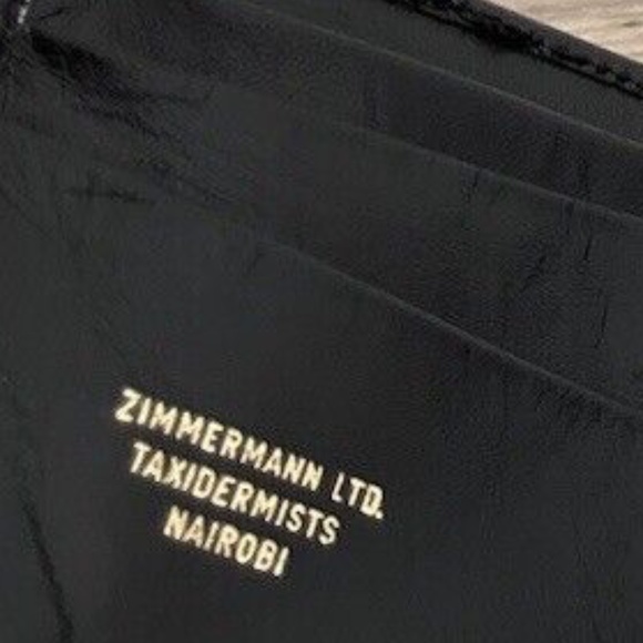 Zimmermann Wallet Taxidermists Nairobi Leather Unisex VINTAGE - Picture 5 of 8